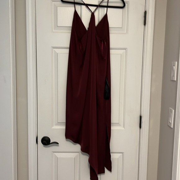 Never worn! maroon  size small asymmetrical BCBG - Picture 2 of 5